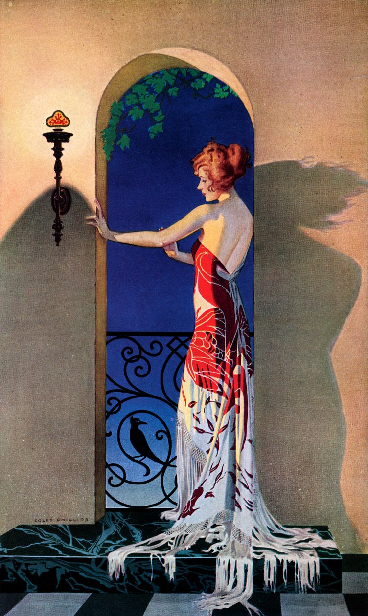 1920年代西班牙的时尚女性，约1925年（丝网版画 作者 C.科尔斯·菲利普斯
