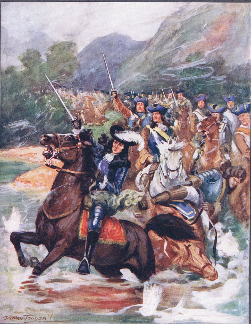 祝福光荣的记忆......》，插图选自《著名战斗歌谣》，约 1900 年（彩色石版印刷） 作者 C·达德利·坦南特