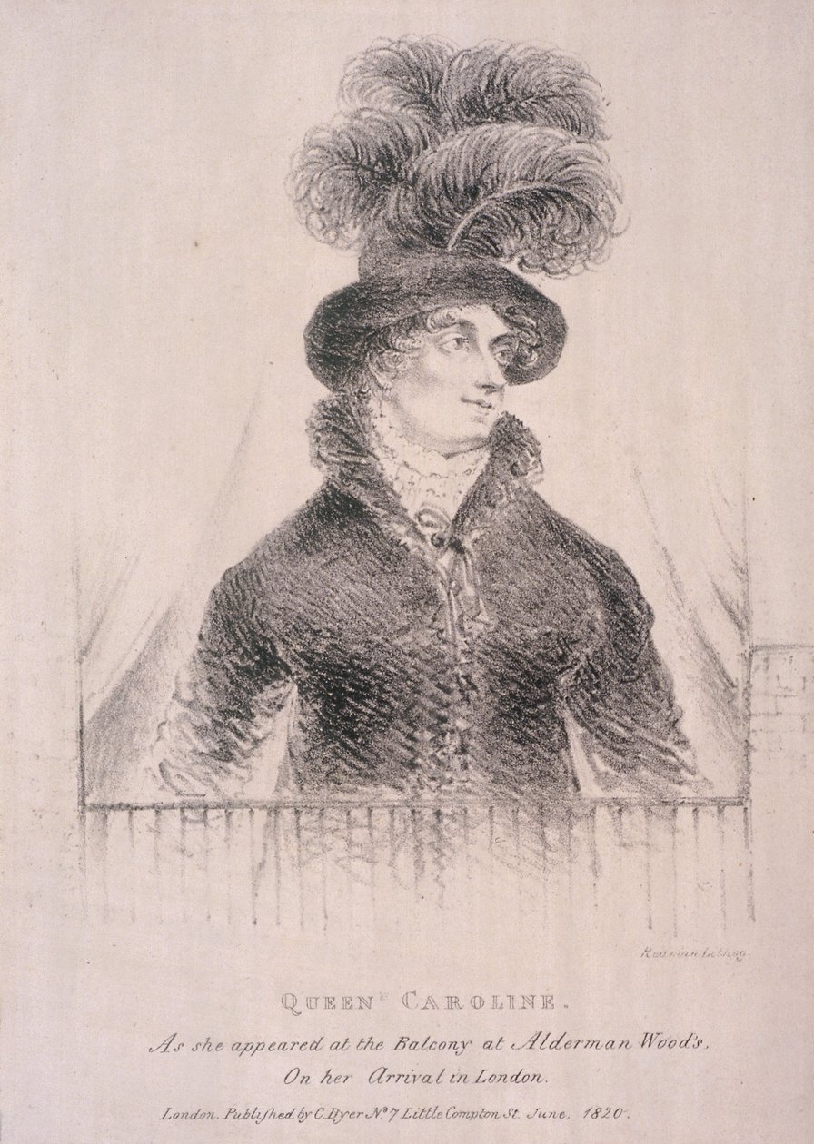 卡罗琳，乔治四世的妃子，1820年 作者 C代尔