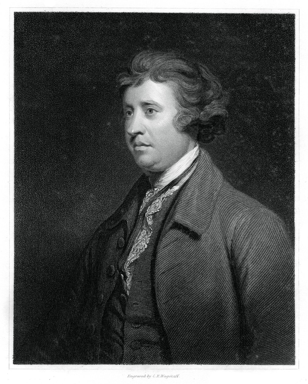 埃德蒙政治家埃德蒙·伯克（Edmund Burke），作家，演说家，政治理论家和哲学家，1834年。 作者 瓦格斯塔夫