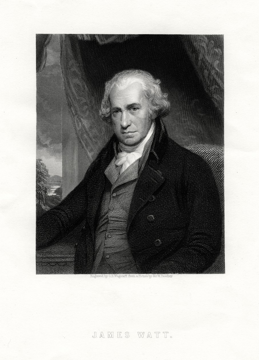 詹姆斯·瓦特（James Watt），苏格兰的发明家和工程师，十九世纪。 作者 瓦格斯塔夫