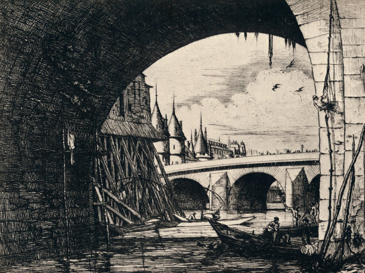 巴黎圣母院拱门，1915年 作者 CH梅里昂