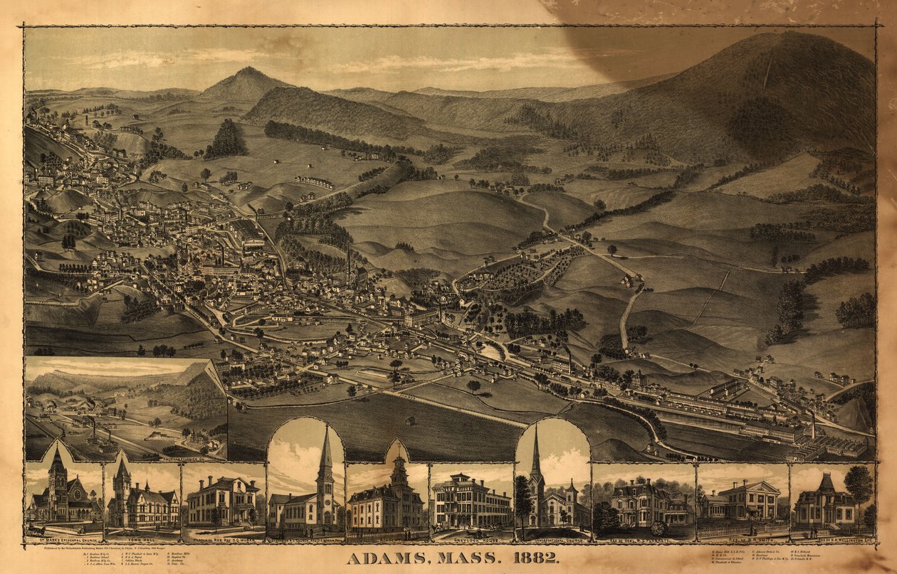 亚当斯，马萨诸塞州-1882.LOC 91680093 作者 CJ费城出版社；科尔宾