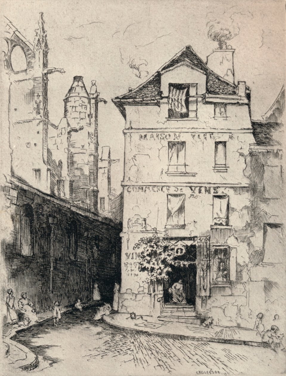 1915年，在圣艾蒂安·迪蒙附近 作者 CK格里森