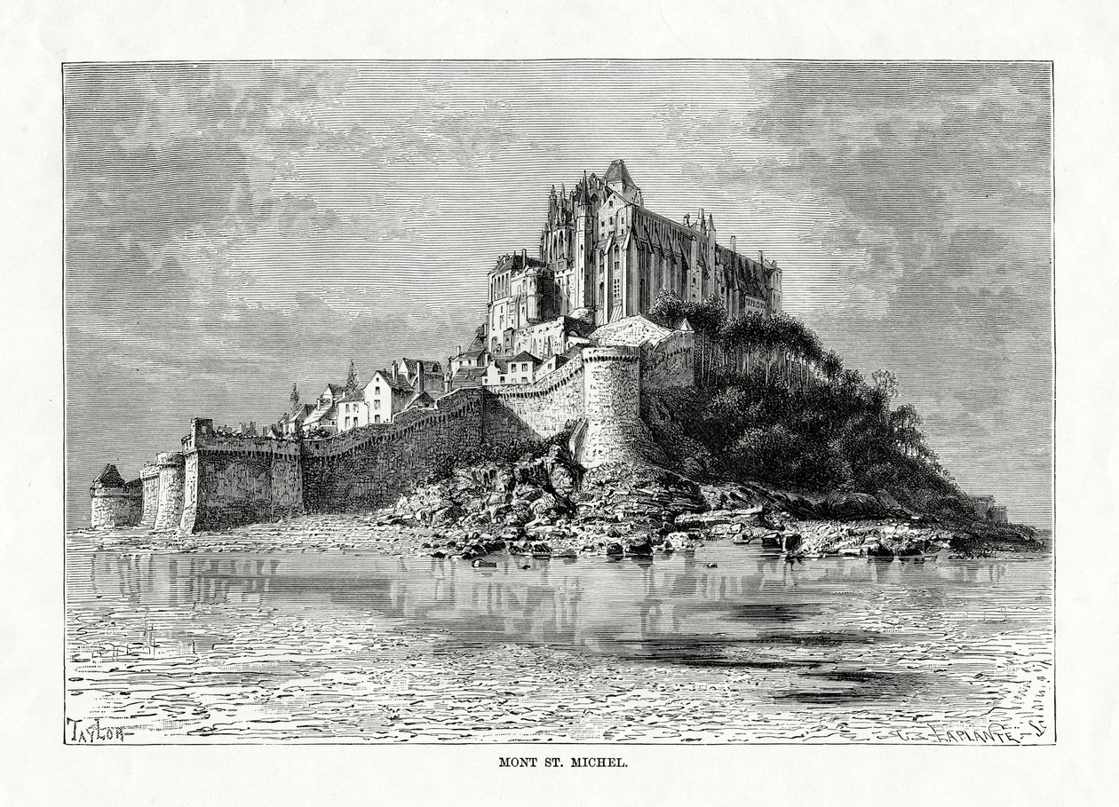 圣米歇尔山，法国诺曼底，1879年 作者 拉普拉特