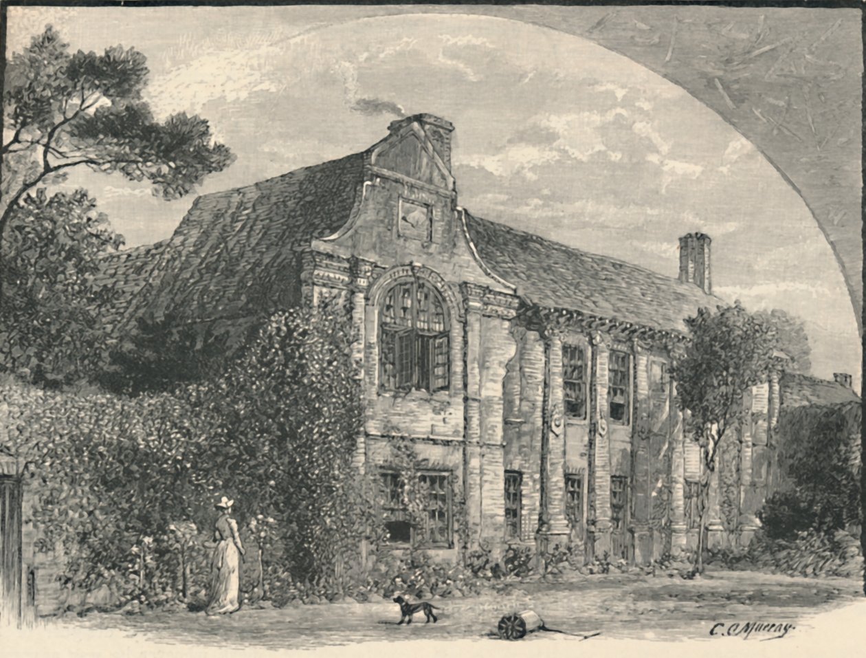 Slyfield House：花园正面》，萨里郡，1886年 作者 C默里
