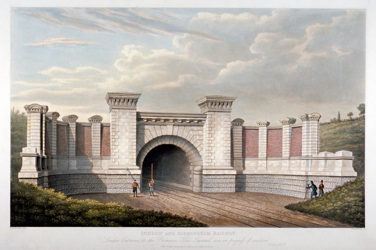 伦敦和伯明翰铁路的Primrose Hill隧道，1837年 作者 C罗森伯格