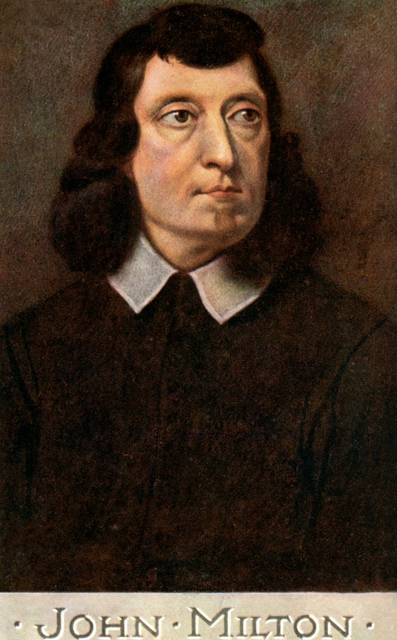 约翰·弥尔顿（John Milton）1608-1674，英国诗人，二十世纪初。 作者 CW Quinnell