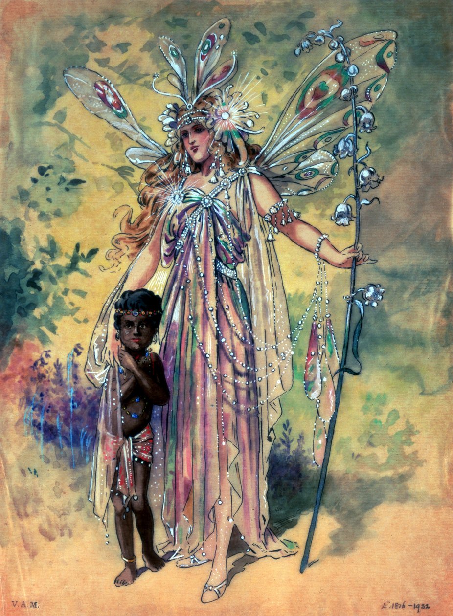 Titania，“仲夏夜之梦”的服装设计，由R. Courtneidge在曼彻斯特王子剧院制作 作者 C.威廉