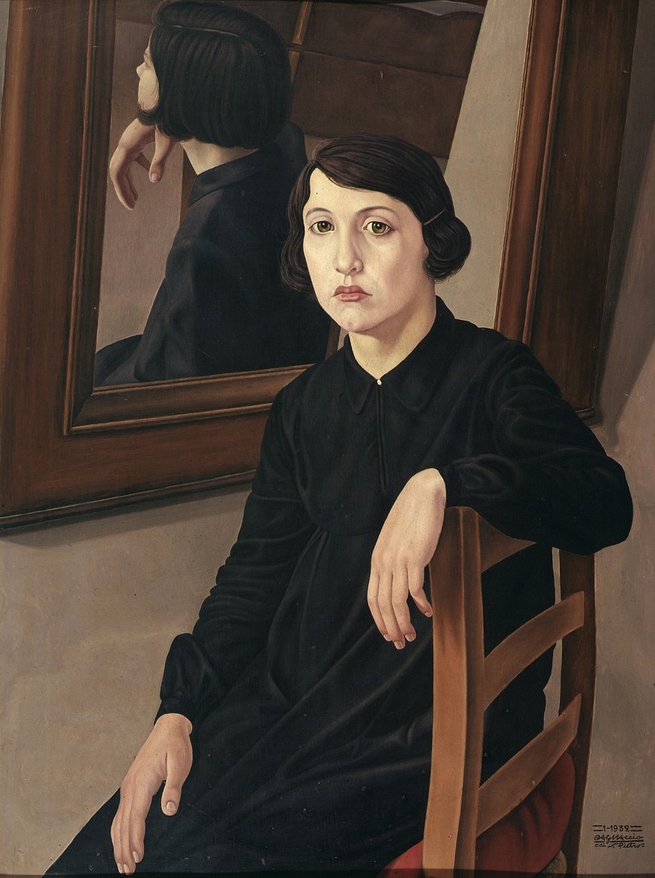 镜子前的女孩，1932年。 作者 圣彼得罗教堂