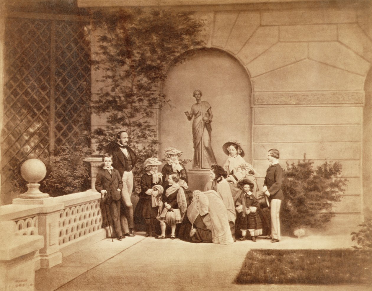 1857年Osborne House的皇室肖像（棕褐色照片）（见195000） 作者 卡尔德西和蒙特奇