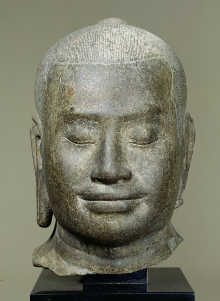 国王Jayavarman VII的负责人（r.1181-c.1220）（铜牌） 作者 柬埔寨学派