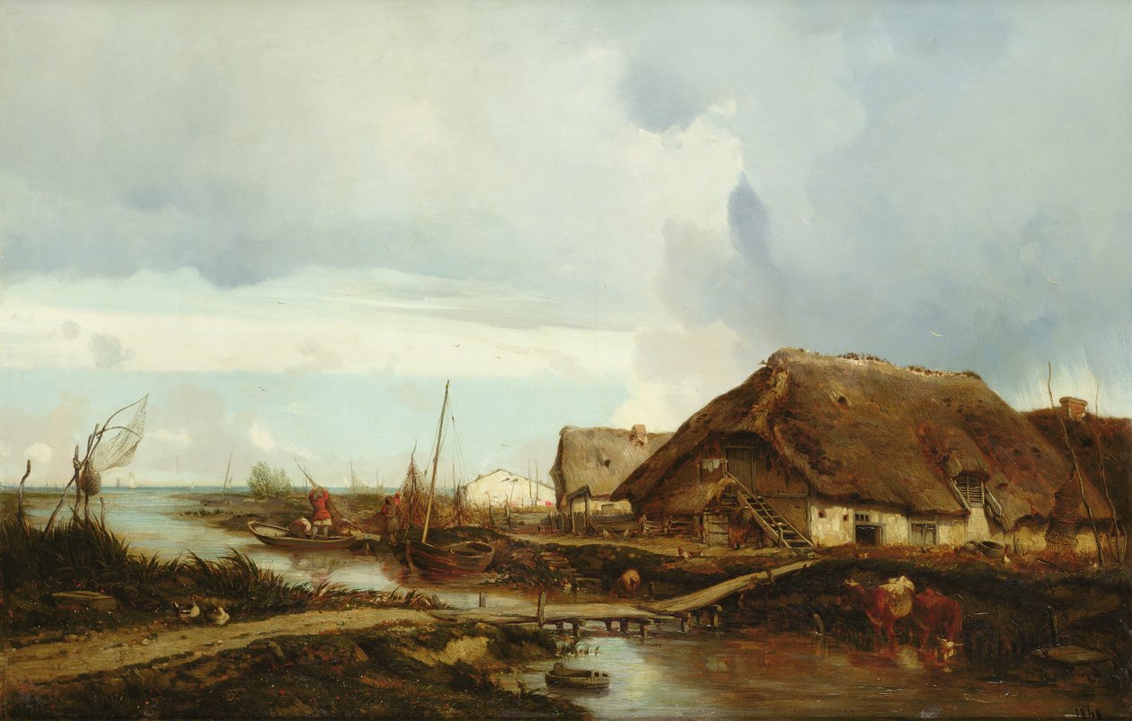 诺曼底海岸，1848年 作者 卡米尔·弗勒斯
