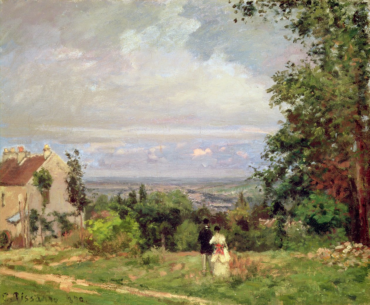 Louveciennes，1870年 作者 卡米尔·雅各布·毕沙罗