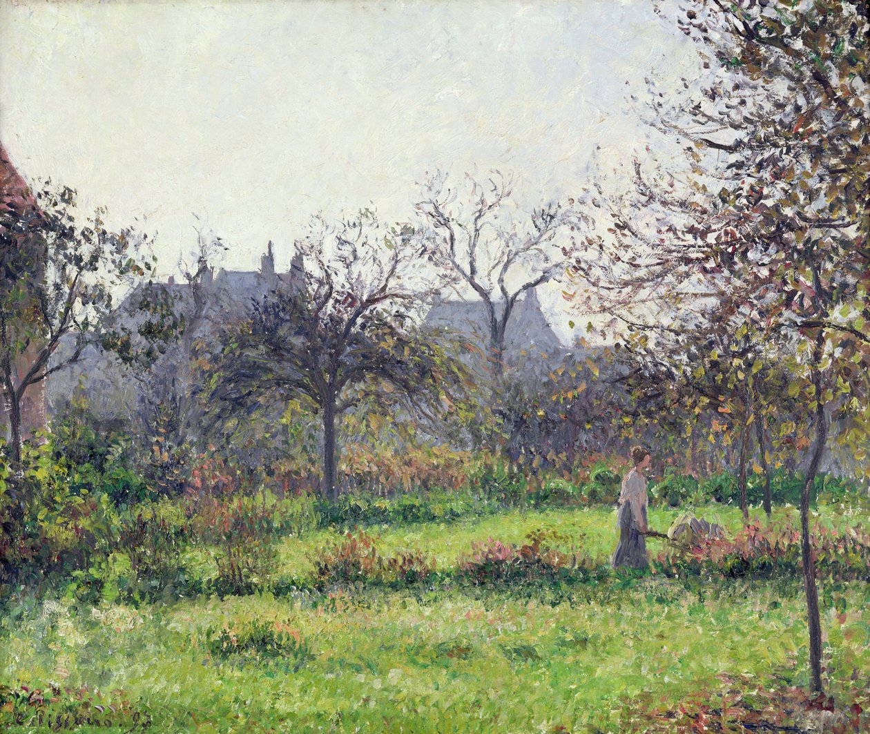 早晨太阳，秋天，Eragny，1897年 作者 卡米尔·雅各布·毕沙罗