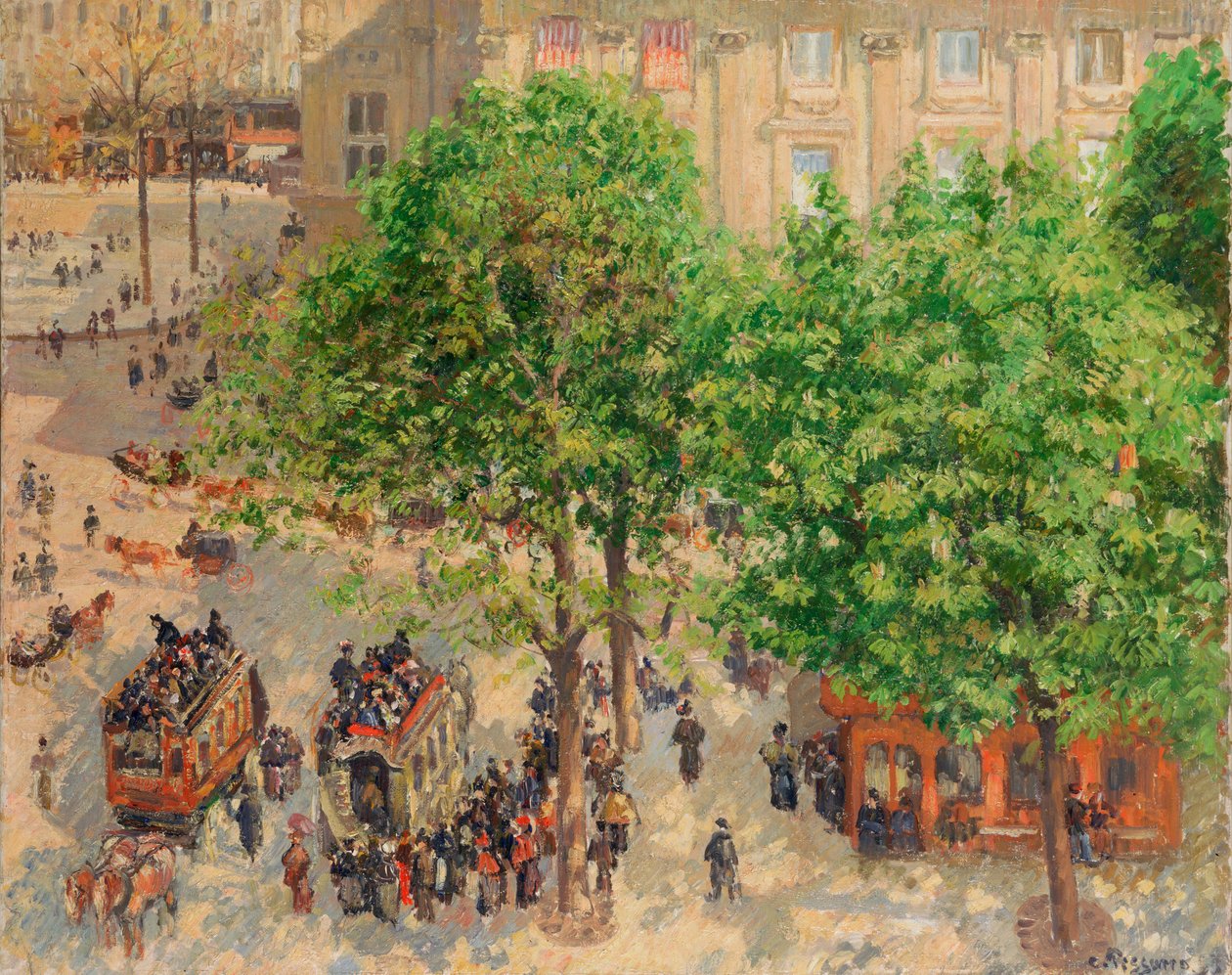 Place du Theatre-Francais，Spring 作者 卡米尔·雅各布·毕沙罗