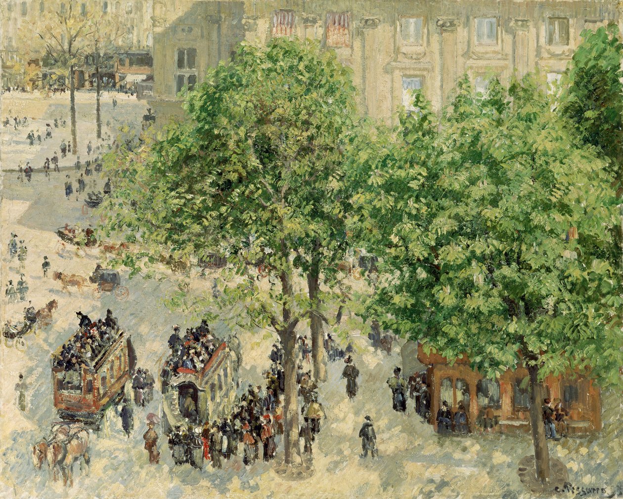Place du Theater-Francais，Spring，1898 作者 卡米尔·雅各布·毕沙罗