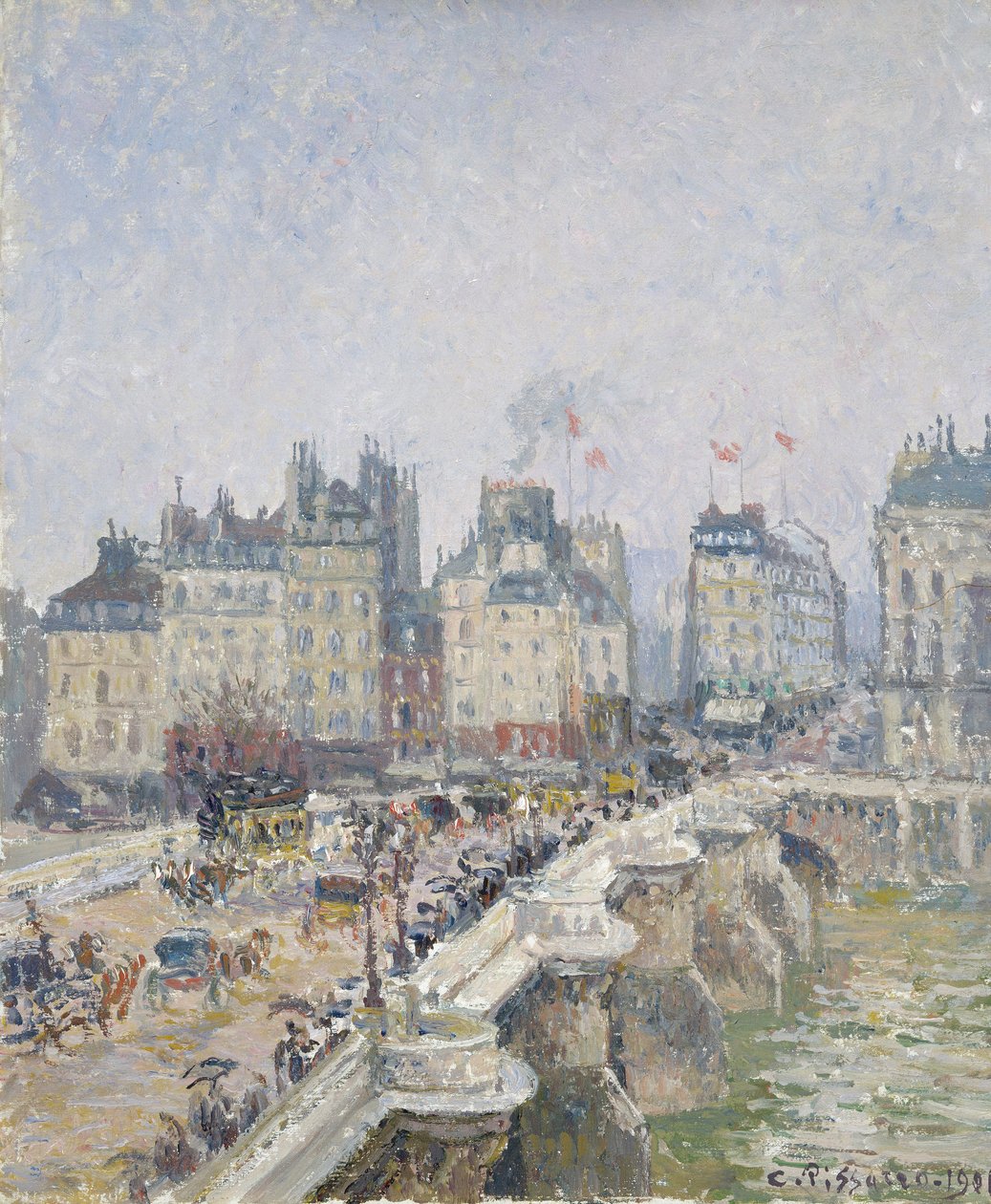 Pont Neuf，巴黎，1901年 作者 卡米尔·雅各布·毕沙罗