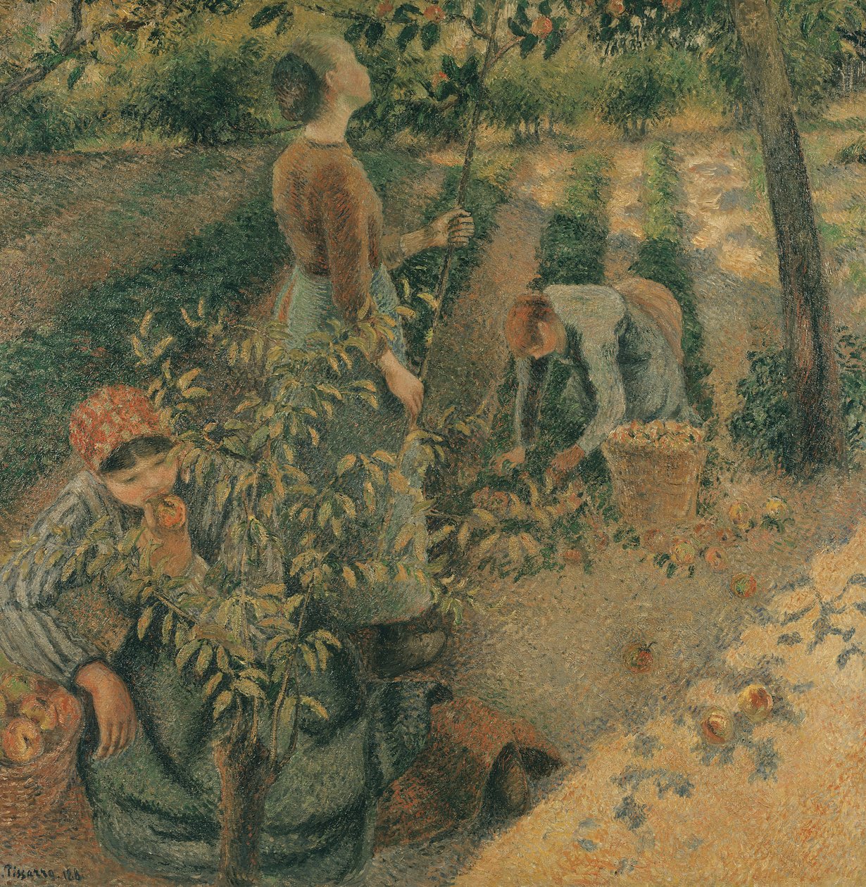 Apple Pickers，1886年 作者 卡米尔·雅各布·毕沙罗