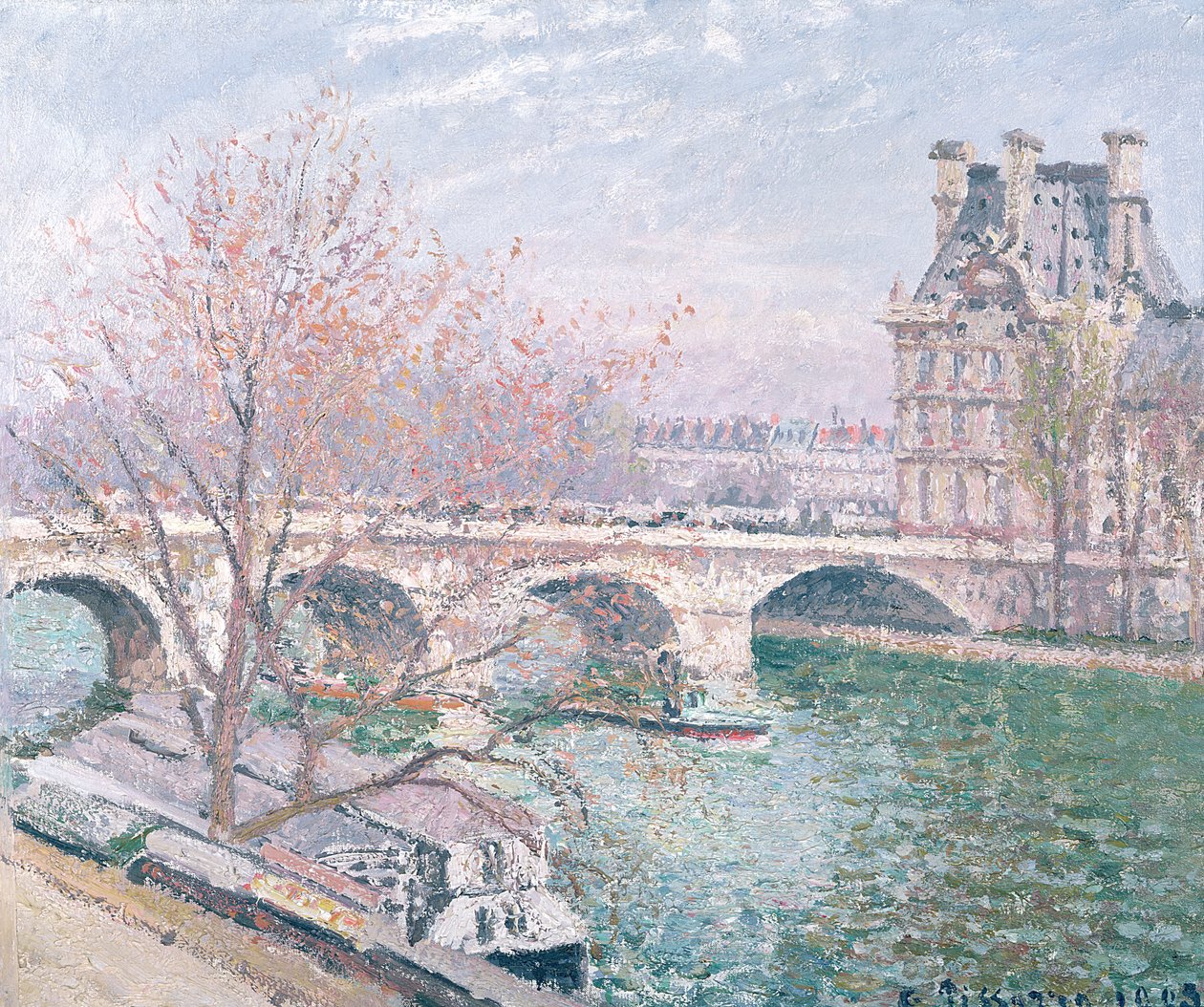 Pont-Royal和Pavillon de Flore，1903年（布面油画） 作者 卡米尔·雅各布·毕沙罗
