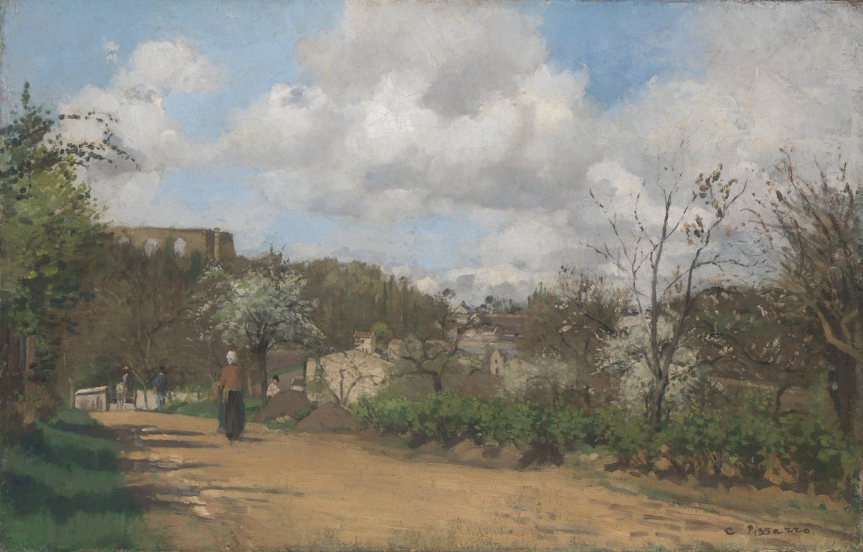 查看从Louveciennes，1869-70 作者 卡米尔·雅各布·毕沙罗