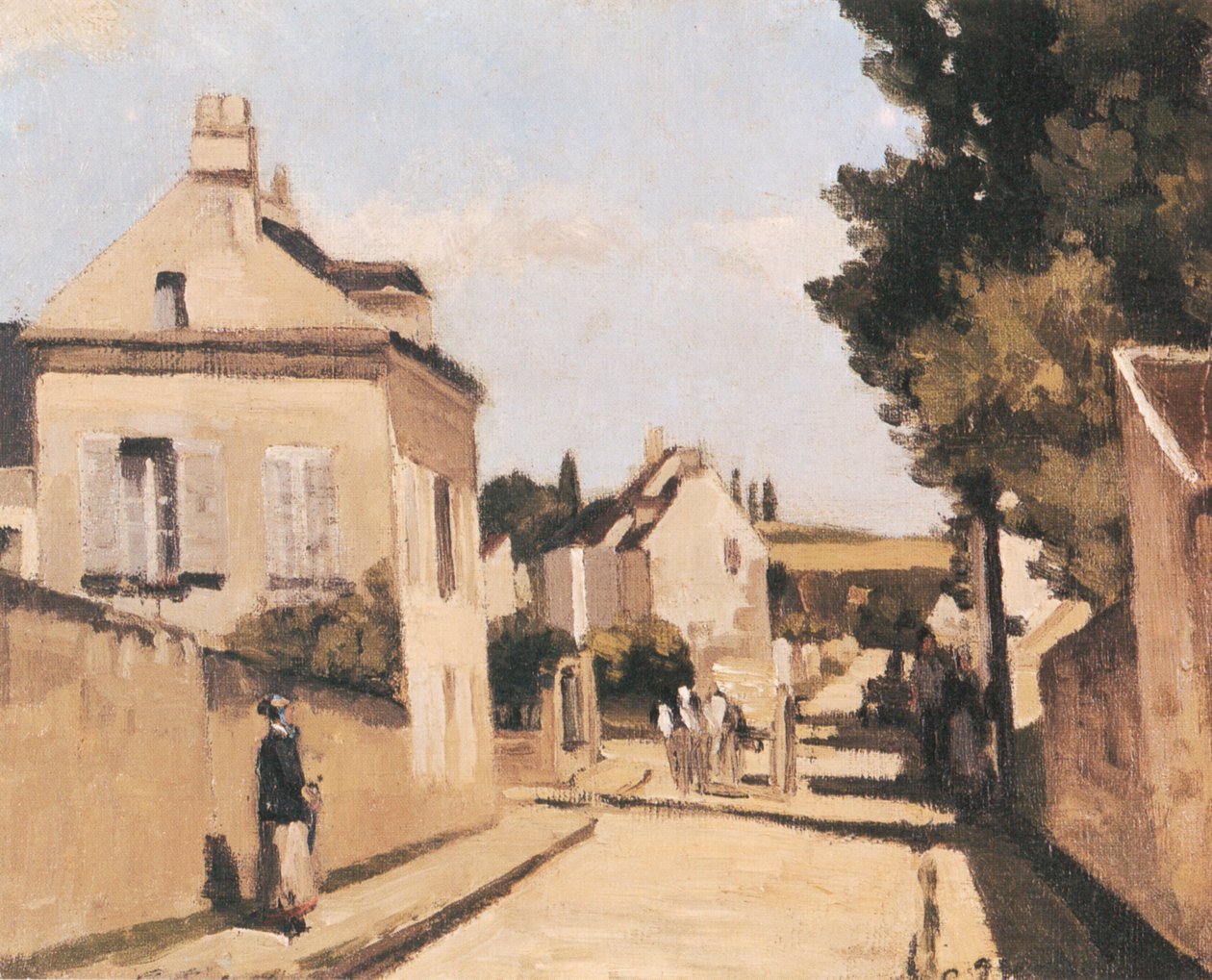 Rue L&39;Hermitage，蓬图瓦兹 作者 卡米尔·雅各布·毕沙罗