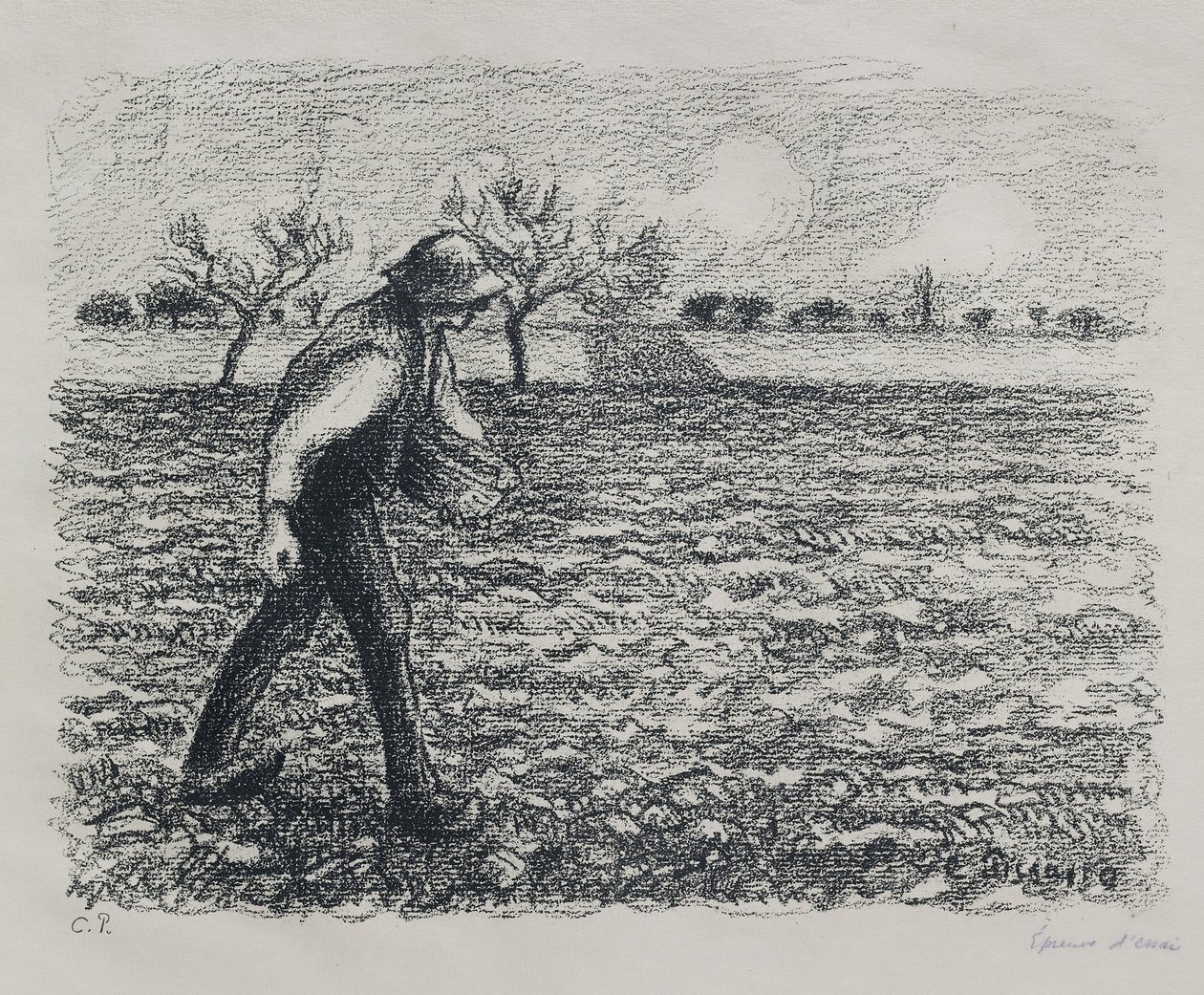 索尔，1896年（锌版画） 作者 卡米尔·雅各布·毕沙罗