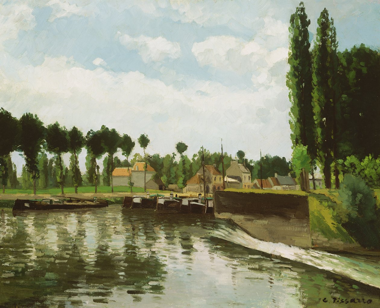 The Lonto at Pontoise，1869-70 作者 卡米尔·雅各布·毕沙罗