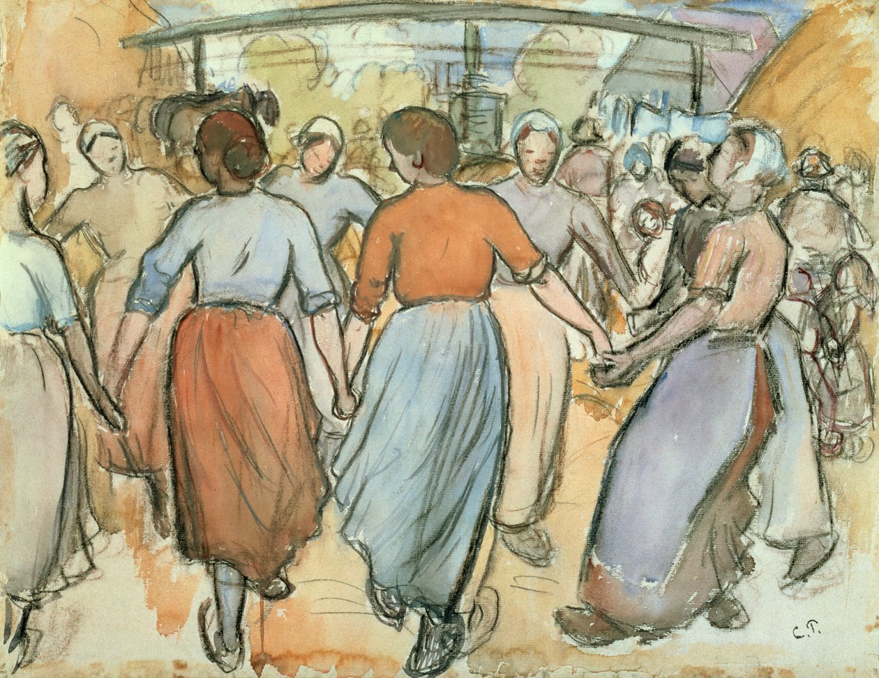 该回合，c.1884 作者 卡米尔·雅各布·毕沙罗