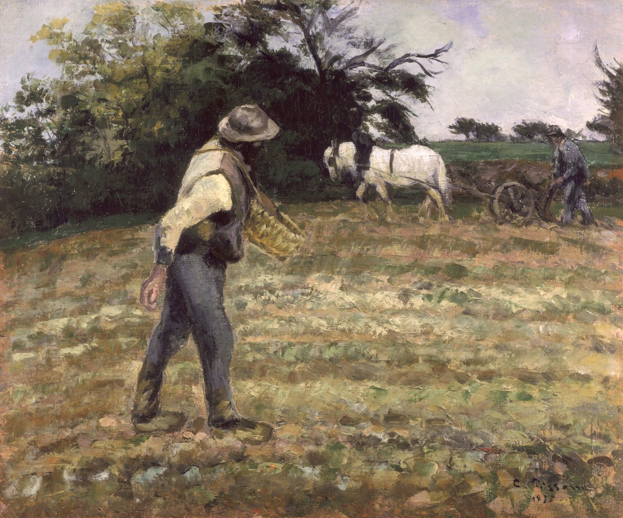 Sower，Montfoucault，1875年 作者 卡米尔·雅各布·毕沙罗