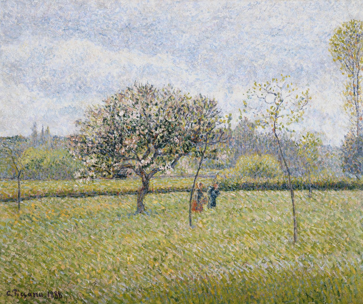 埃拉尼（Eragny）花中的苹果树； 1888年，在Eragny盛开的苹果树 作者 卡米尔·雅各布·毕沙罗