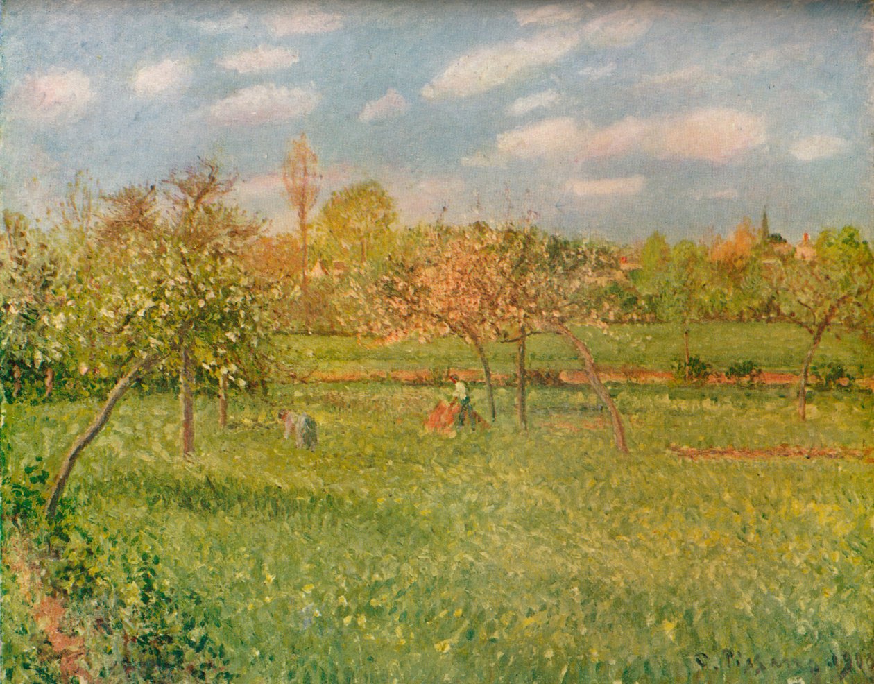 Eragny的苹果树，阳光明媚，c1896 作者 卡米尔·雅各布·毕沙罗