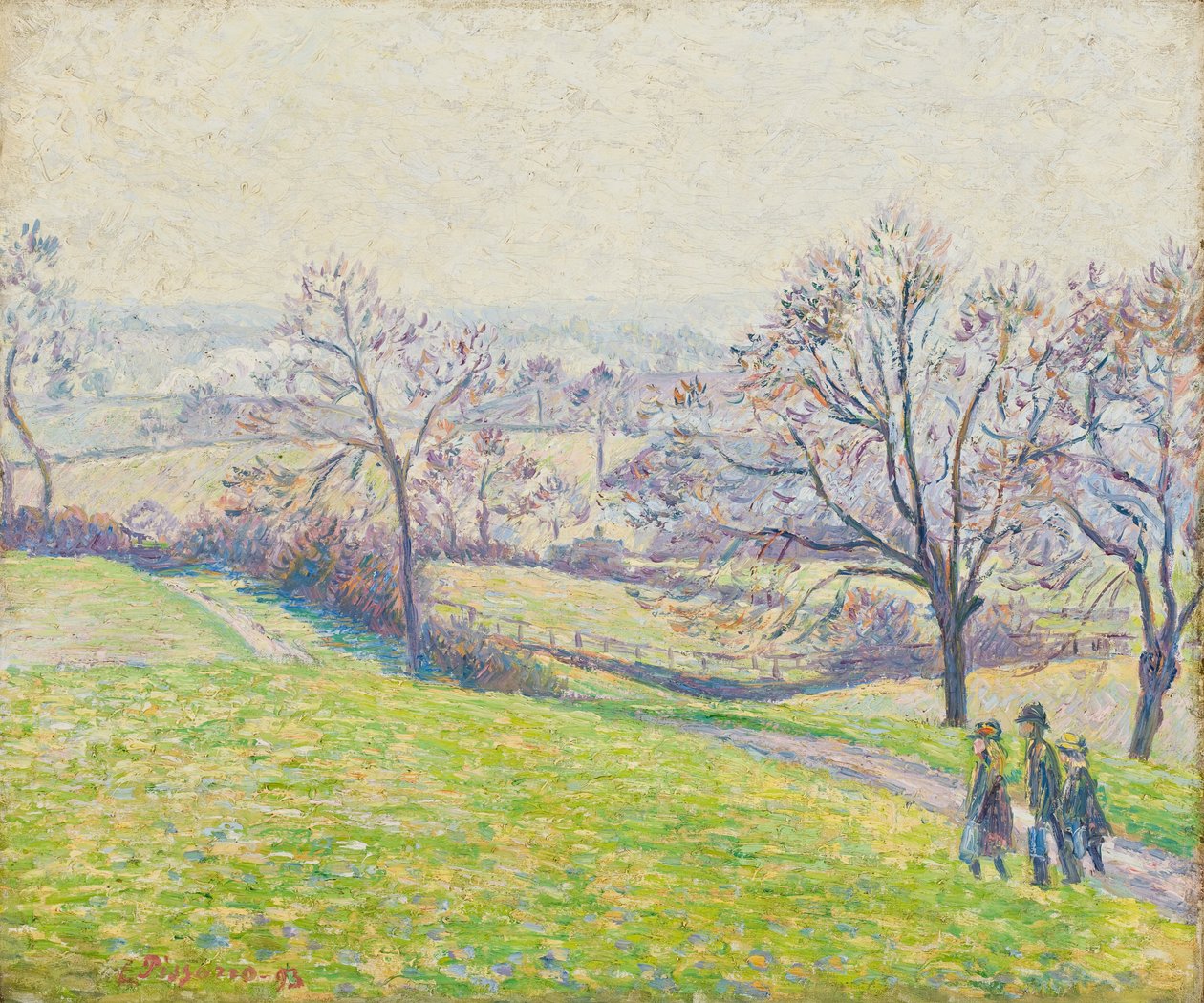 Epping景观，1893年（亚麻帆布上的油） 作者 卡米尔·雅各布·毕沙罗