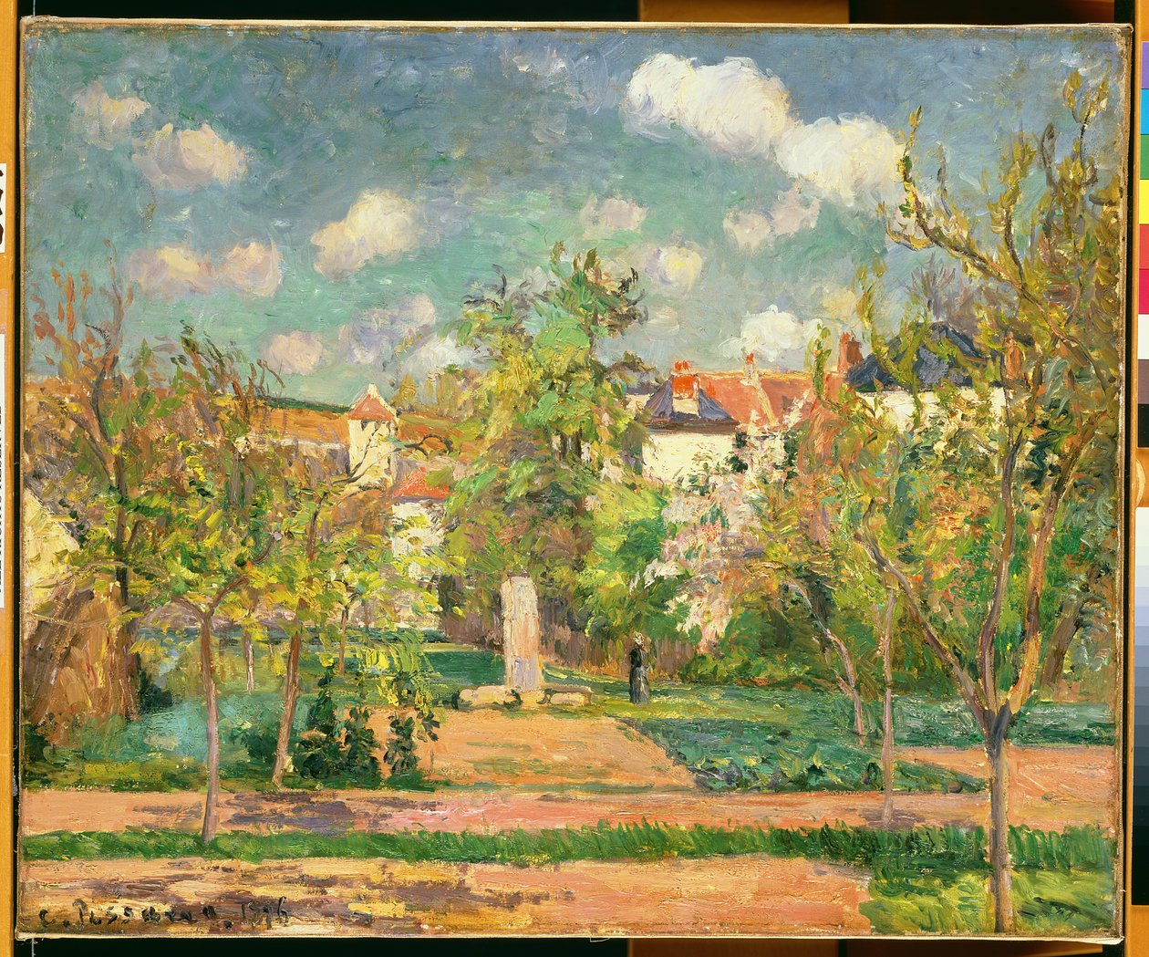 花园，c.1876 作者 卡米尔·雅各布·毕沙罗