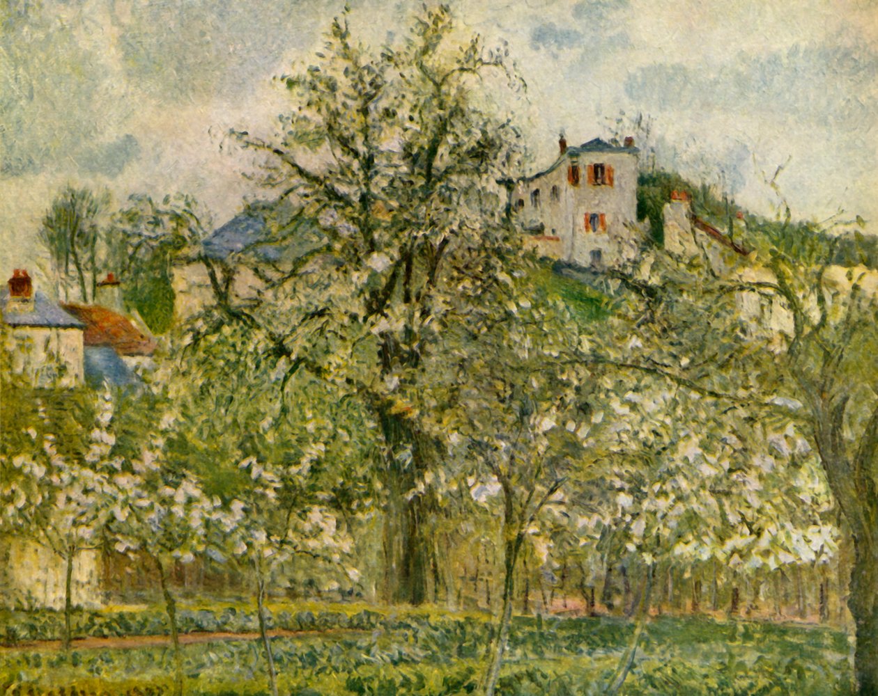 带花果树的厨房花园，1877年，1939年。 作者 卡米尔·雅各布·毕沙罗