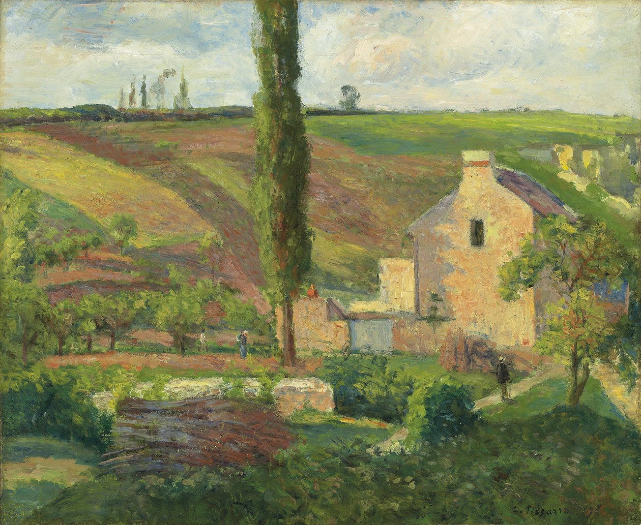 La Cote des Mathurins al“ Hermitage，蓬图瓦兹，1876年 作者 卡米尔·雅各布·毕沙罗