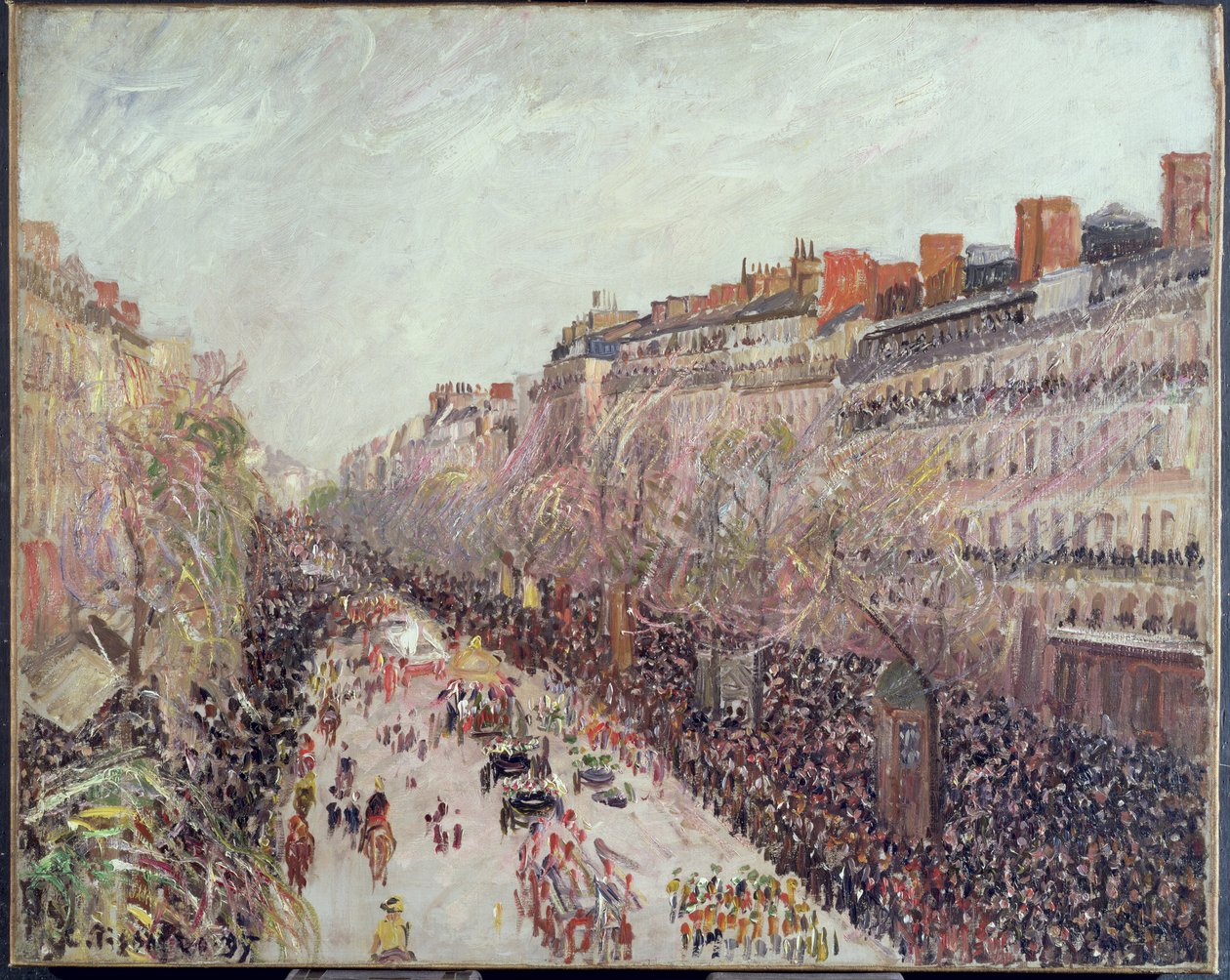 狂欢节上的狂欢节，1897年 作者 卡米尔·雅各布·毕沙罗