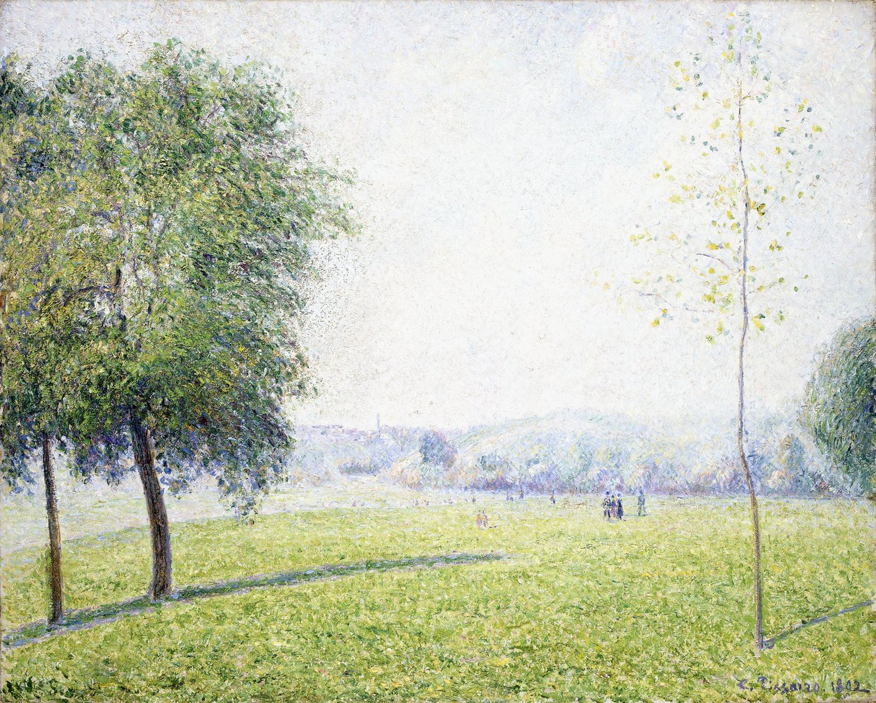 摄政公园的樱草花山，1892年 作者 卡米尔·雅各布·毕沙罗