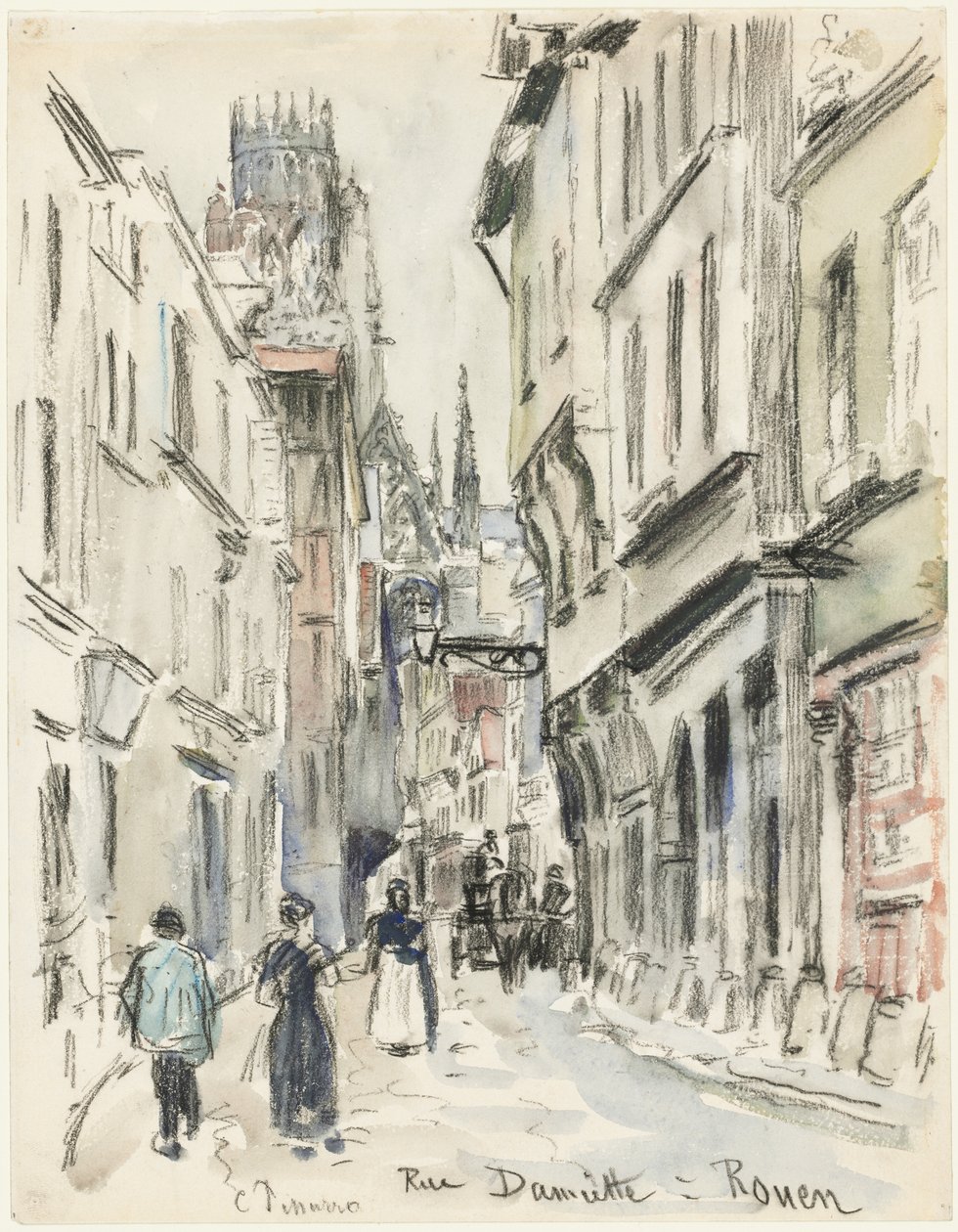 Rue Damiette，鲁昂，c。 1884年。 作者 卡米尔·雅各布·毕沙罗
