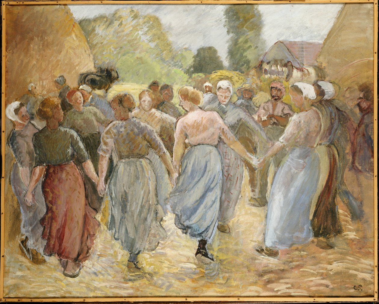 The Circle，约1884年 作者 卡米尔·雅各布·毕沙罗