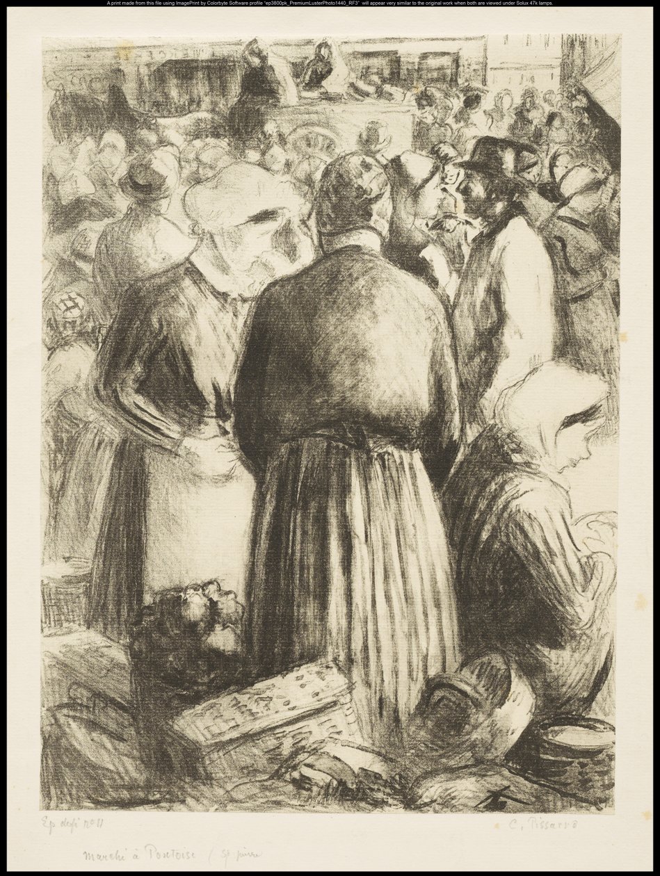 1895年，蓬图瓦兹市场 作者 卡米尔·雅各布·毕沙罗
