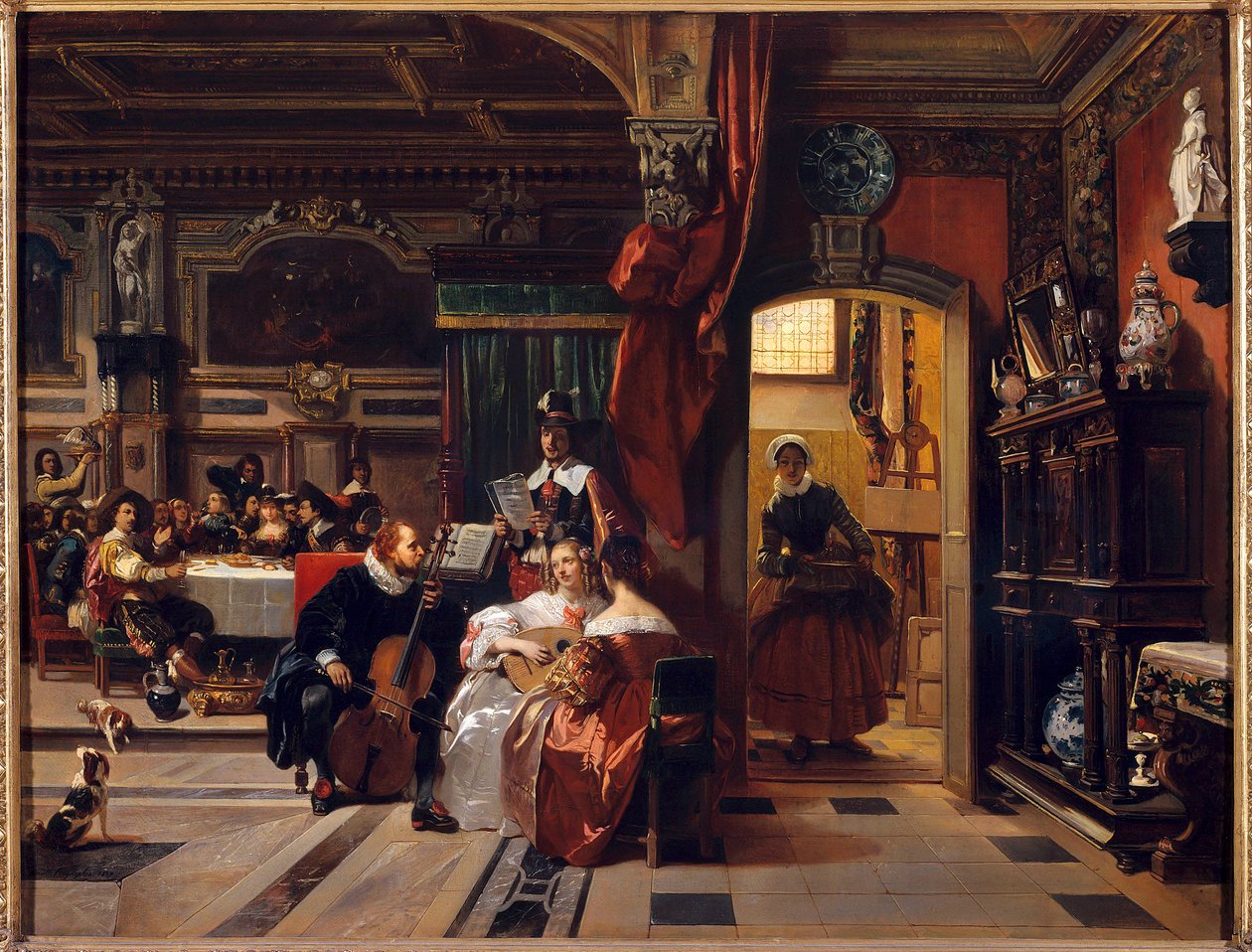 范-戴克在伦敦 画家安东-范-戴克（Anton或Antoine Van Dyck）。 作者 卡米尔·约瑟夫·艾蒂安·罗克普兰