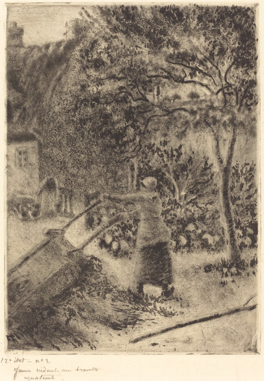 清空独轮车的女人 Femme vidant une brouette, 1880. 作者 卡米尔·毕沙罗