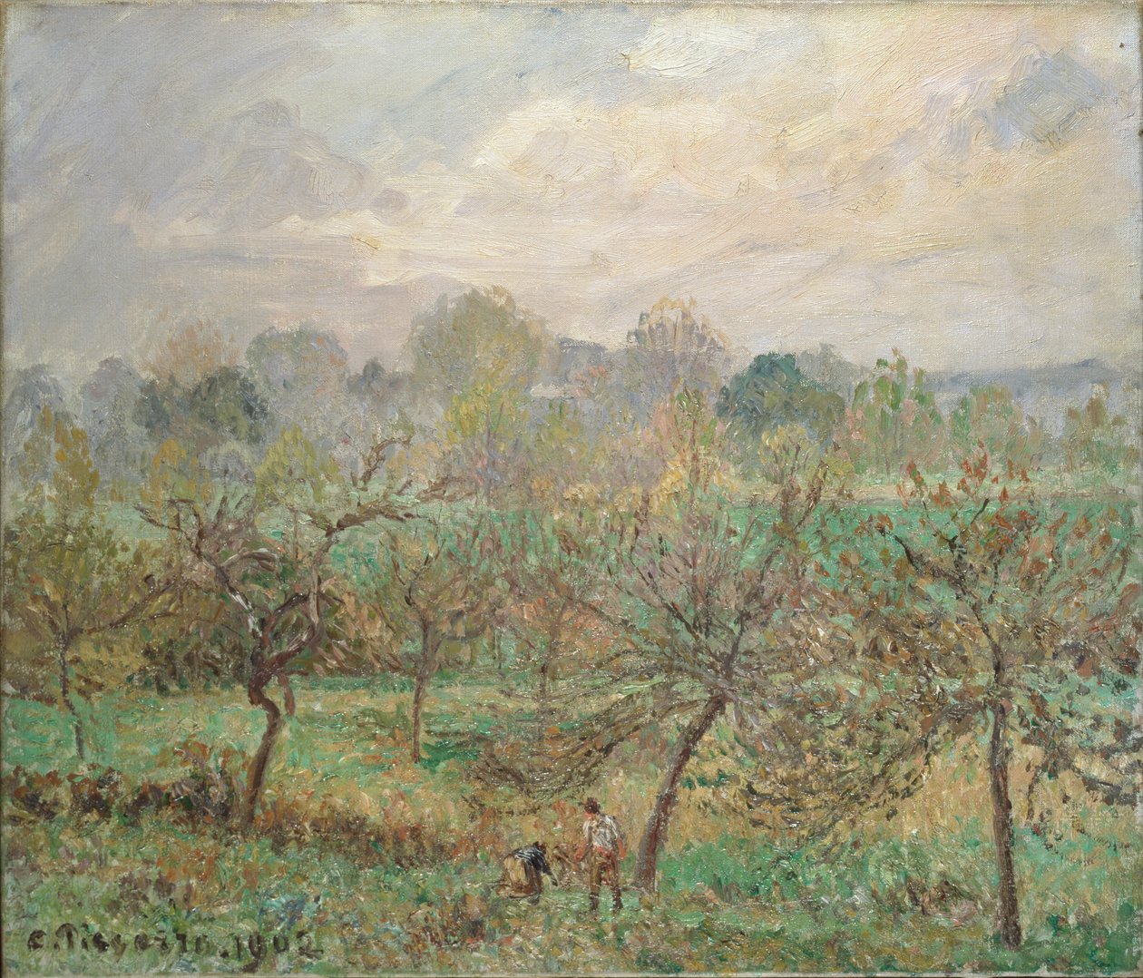 秋天，晨雾，埃普特河畔埃拉格尼，1902年 作者 卡米尔·毕沙罗