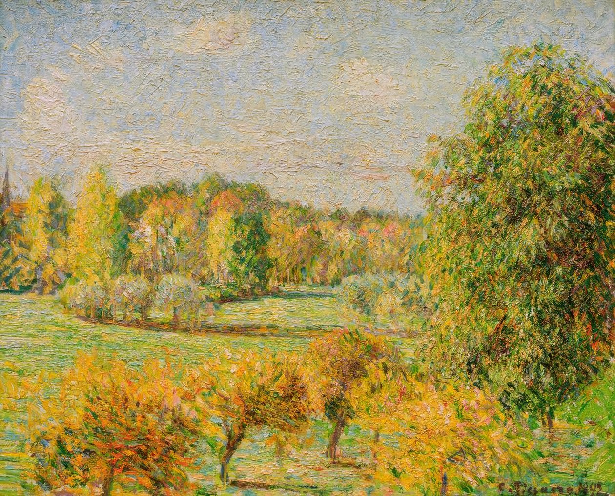 Effet d’automne, le noyer, Eragny 作者 卡米尔·毕沙罗