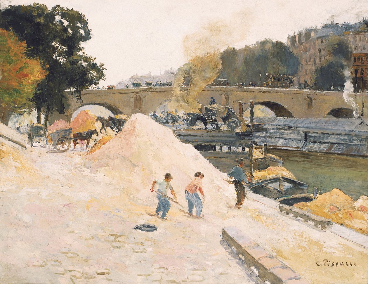 法语：Le Pont-Marie vu depuis le quai d