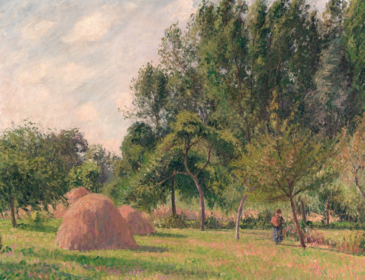 干草堆，早晨，埃拉尼，1899年。 作者 卡米尔·雅各布·毕沙罗