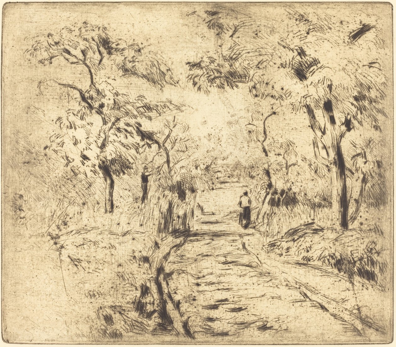 在埃纳里的田野上 Dans les champs, a Ennery, 1875. 作者 卡米尔·毕沙罗