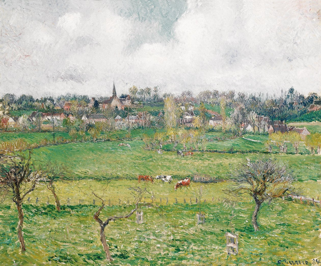 Kotava：  "Wiks va Bazincourt (trutca ke Pissarro)
法语  Vue de Bazincourt 作者 卡米尔·毕沙罗
