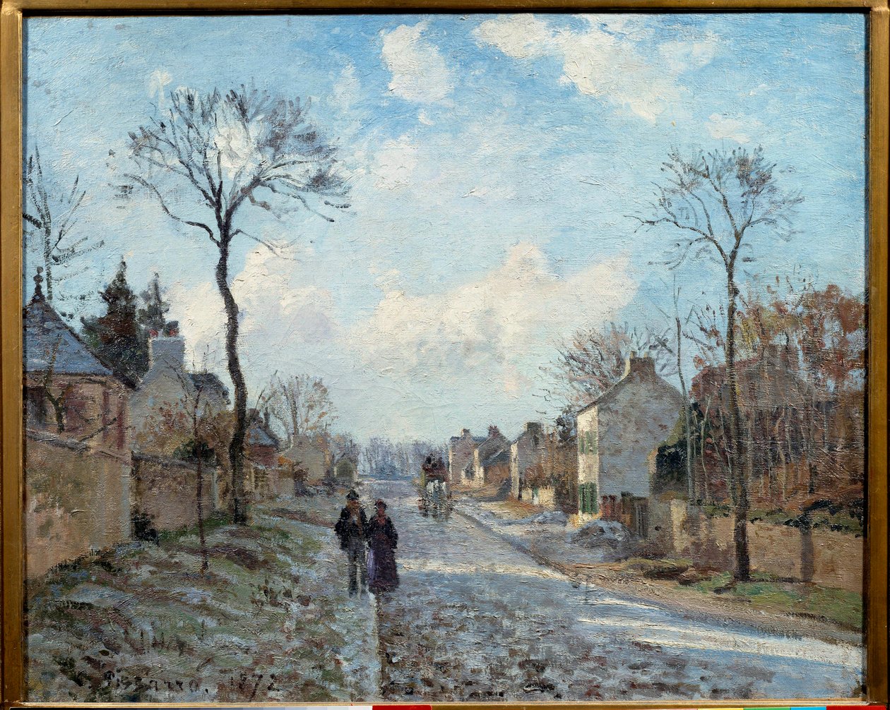 La route de Louveciennes Painting by Camille Pissarro (1830-1903) 1872 Sun. 0,6x0,73 m Paris, musee d